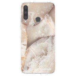 Átlátszó szilikon tok az alábbi mobiltelefonokra Huawei P40 Lite E - Cream marble