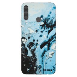 Átlátszó szilikon tok az alábbi mobiltelefonokra Huawei P40 Lite E - Organic blue