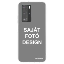 Átlátszó szilikon tok az alábbi mobiltelefonokra Huawei P40 Pro - Saját fotó/motívum