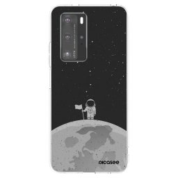 Átlátszó szilikon tok az alábbi mobiltelefonokra Huawei P40 Pro - Astronaut