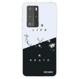 Átlátszó szilikon tok az alábbi mobiltelefonokra Huawei P40 Pro - Life - Death