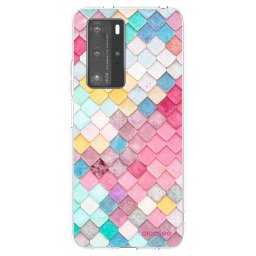 Átlátszó szilikon tok az alábbi mobiltelefonokra Huawei P40 Pro - Colorful roof