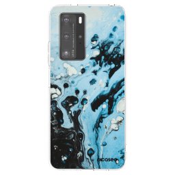 Átlátszó szilikon tok az alábbi mobiltelefonokra Huawei P40 Pro - Organic blue