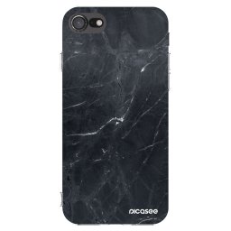 Átlátszó szilikon tok az alábbi mobiltelefonokra Apple iPhone SE 2020 - Black marble