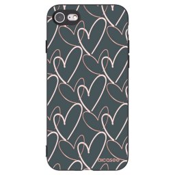 Fekete szilikon tok az alábbi mobiltelefonokra Apple iPhone SE 2020 - Lots of love