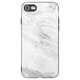 Fekete szilikon tok az alábbi mobiltelefonokra Apple iPhone SE 2020 - White marble