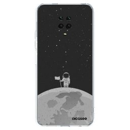 Átlátszó szilikon tok az alábbi mobiltelefonokra Xiaomi Redmi Note 9 Pro - Astronaut