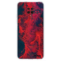 Átlátszó szilikon tok az alábbi mobiltelefonokra Xiaomi Redmi Note 9 Pro - Organic red