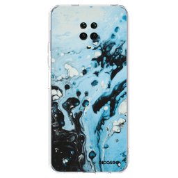 Átlátszó szilikon tok az alábbi mobiltelefonokra Xiaomi Redmi Note 9 Pro - Organic blue