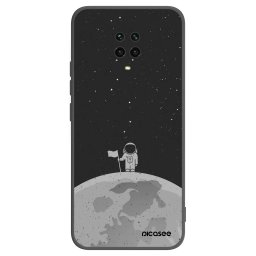 Fekete szilikon tok az alábbi mobiltelefonokra Xiaomi Redmi Note 9 Pro - Astronaut
