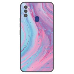 Fekete szilikon tok az alábbi mobiltelefonokra Samsung Galaxy M21 M215F - Pink liquid