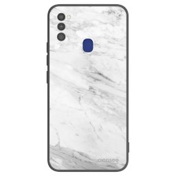 Fekete szilikon tok az alábbi mobiltelefonokra Samsung Galaxy M21 M215F - White marble