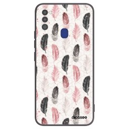 Fekete szilikon tok az alábbi mobiltelefonokra Samsung Galaxy M21 M215F - Feather 2