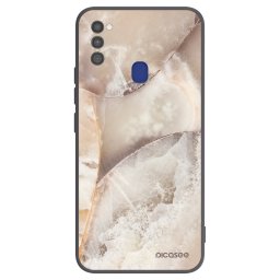 Fekete szilikon tok az alábbi mobiltelefonokra Samsung Galaxy M21 M215F - Cream marble