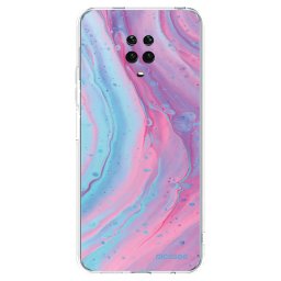 Átlátszó szilikon tok az alábbi mobiltelefonokra Xiaomi Redmi Note 9S - Pink liquid