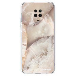 Átlátszó szilikon tok az alábbi mobiltelefonokra Xiaomi Redmi Note 9S - Cream marble