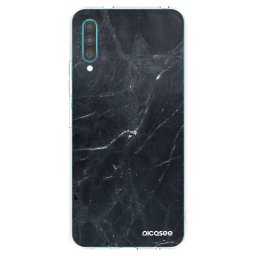 Átlátszó szilikon tok az alábbi mobiltelefonokra Samsung Galaxy A30s A307F - Black marble