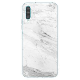 Átlátszó szilikon tok az alábbi mobiltelefonokra Samsung Galaxy A30s A307F - White marble
