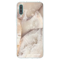 Átlátszó szilikon tok az alábbi mobiltelefonokra Samsung Galaxy A30s A307F - Cream marble