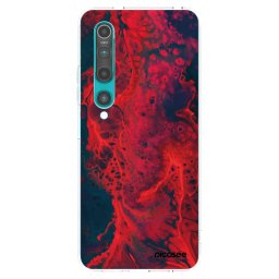 Átlátszó szilikon tok az alábbi mobiltelefonokra Xiaomi Mi 10 - Organic red