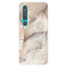Átlátszó szilikon tok az alábbi mobiltelefonokra Xiaomi Mi 10 - Cream marble