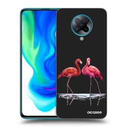 Fekete szilikon tok az alábbi mobiltelefonokra Xiaomi Poco F2 Pro - Flamingos couple