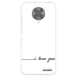 Átlátszó szilikon tok az alábbi mobiltelefonokra Xiaomi Poco F2 Pro - I love you
