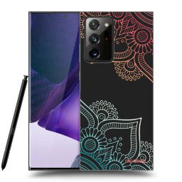 Fekete szilikon tok az alábbi mobiltelefonokra Samsung Galaxy Note 20 Ultra - Flowers pattern