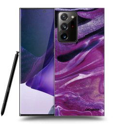 Fekete szilikon tok az alábbi mobiltelefonokra Samsung Galaxy Note 20 Ultra - Purple glitter