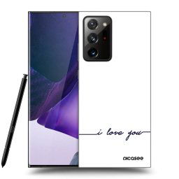 Fekete szilikon tok az alábbi mobiltelefonokra Samsung Galaxy Note 20 Ultra - I love you