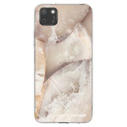 Átlátszó szilikon tok az alábbi mobiltelefonokra Huawei Y5P - Cream marble