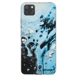 Átlátszó szilikon tok az alábbi mobiltelefonokra Huawei Y5P - Organic blue