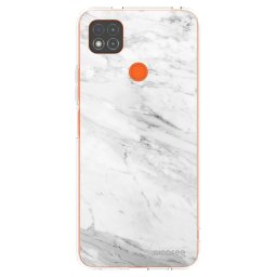 Átlátszó szilikon tok az alábbi mobiltelefonokra Xiaomi Redmi 9C - White marble