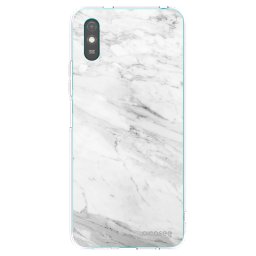 Átlátszó szilikon tok az alábbi mobiltelefonokra Xiaomi Redmi 9A - White marble