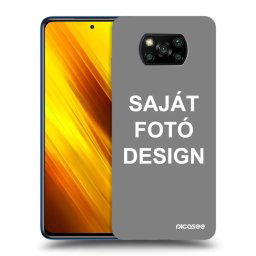 Fekete szilikon tok az alábbi mobiltelefonokra Xiaomi Poco X3 - Saját fotó/motívum