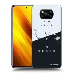 Fekete szilikon tok az alábbi mobiltelefonokra Xiaomi Poco X3 - Life - Death