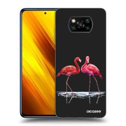 Fekete szilikon tok az alábbi mobiltelefonokra Xiaomi Poco X3 - Flamingos couple