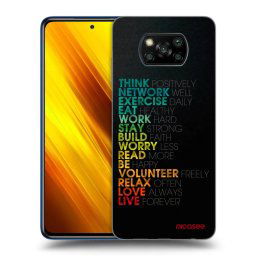 Fekete szilikon tok az alábbi mobiltelefonokra Xiaomi Poco X3 - Motto life