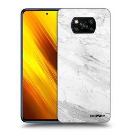 Fekete szilikon tok az alábbi mobiltelefonokra Xiaomi Poco X3 - White marble