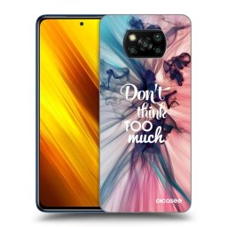 Fekete szilikon tok az alábbi mobiltelefonokra Xiaomi Poco X3 - Don't think TOO much