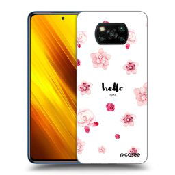 Fekete szilikon tok az alábbi mobiltelefonokra Xiaomi Poco X3 - Hello there