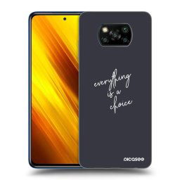 Fekete szilikon tok az alábbi mobiltelefonokra Xiaomi Poco X3 - Everything is a choice