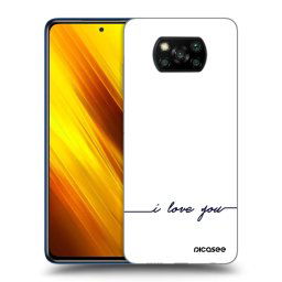 Fekete szilikon tok az alábbi mobiltelefonokra Xiaomi Poco X3 - I love you