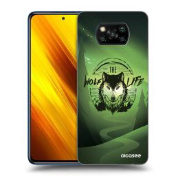 Fekete szilikon tok az alábbi mobiltelefonokra Xiaomi Poco X3 - Wolf life