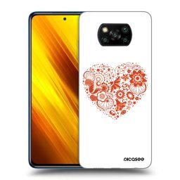 Fekete szilikon tok az alábbi mobiltelefonokra Xiaomi Poco X3 - Big heart