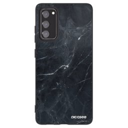 Fekete szilikon tok az alábbi mobiltelefonokra Samsung Galaxy S20 FE - Black marble