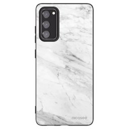 Fekete szilikon tok az alábbi mobiltelefonokra Samsung Galaxy S20 FE - White marble