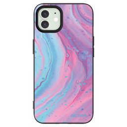 Fekete szilikon tok az alábbi mobiltelefonokra Apple iPhone 12 - Pink liquid