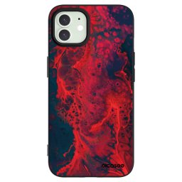 Fekete szilikon tok az alábbi mobiltelefonokra Apple iPhone 12 - Organic red