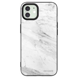 Fekete szilikon tok az alábbi mobiltelefonokra Apple iPhone 12 - White marble